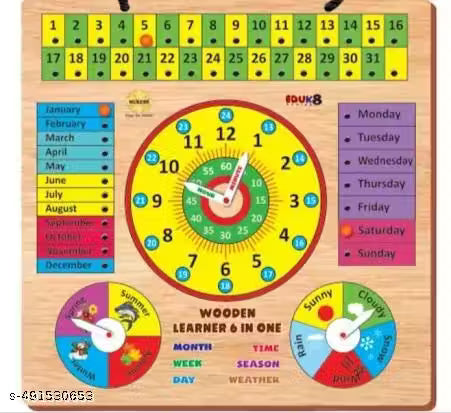 Wooden Shape Color Sorting Clock- Teaching Time Number Blocks Clock Shape Patterns Sorting and Animal Puzzle Montessori Early Learning Educational Toy Gift for 1 2 3 Year Old Toddler Baby Kids